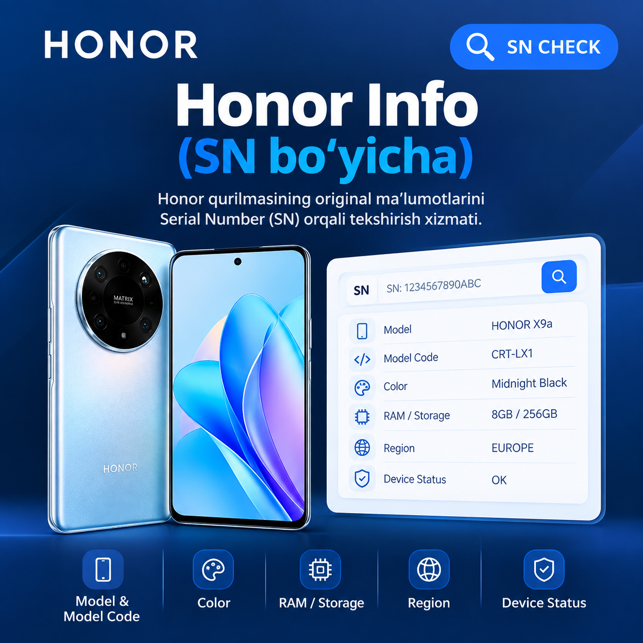 Honor Info (SN bo'yicha)