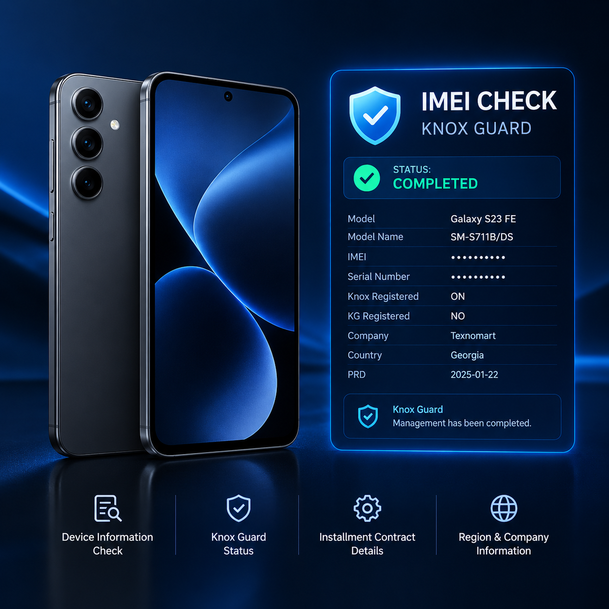 Samsung Knox Guard / Leasing Check — Kredit va Blokirovkani Tekshirish